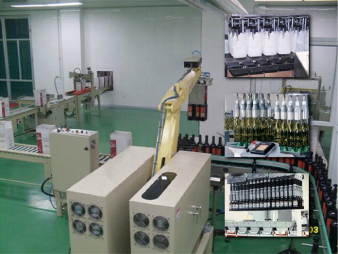 Velocidad automática robótica del control del PLC de la máquina del embalador del caso para las botellas de la bebida